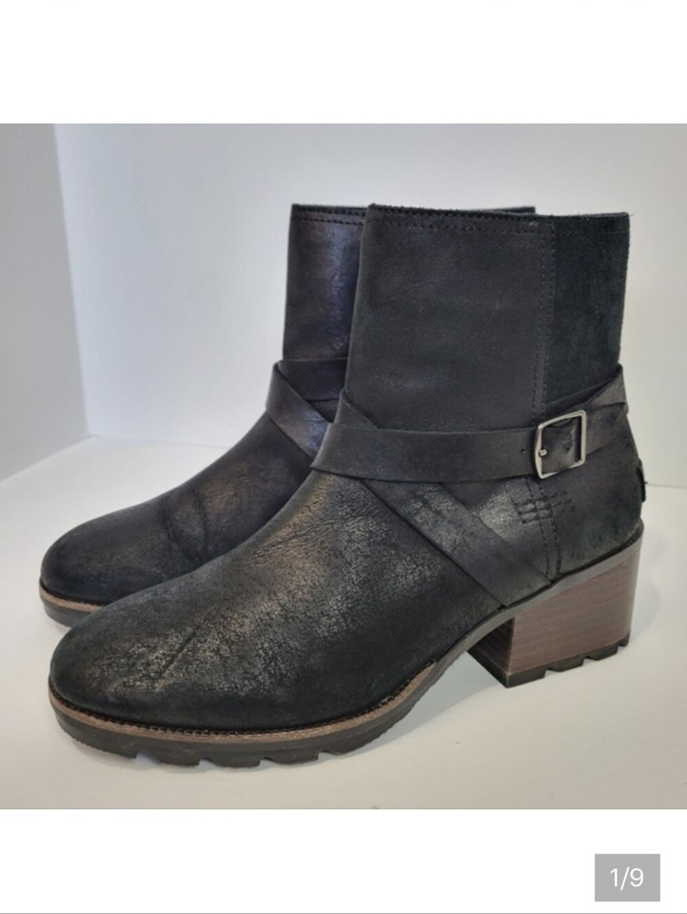 Sorel Cate Buckle Ankle Zip Waterproof Leather Boots NL-3709-010